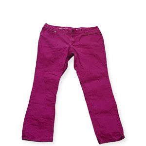 Avenue Denim Skinny Magenta Jean Pants 20